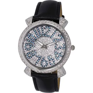 Adee Kaye Women's Watch - Flushy White and Silver Dial Leather Strap | AK2001-LBU