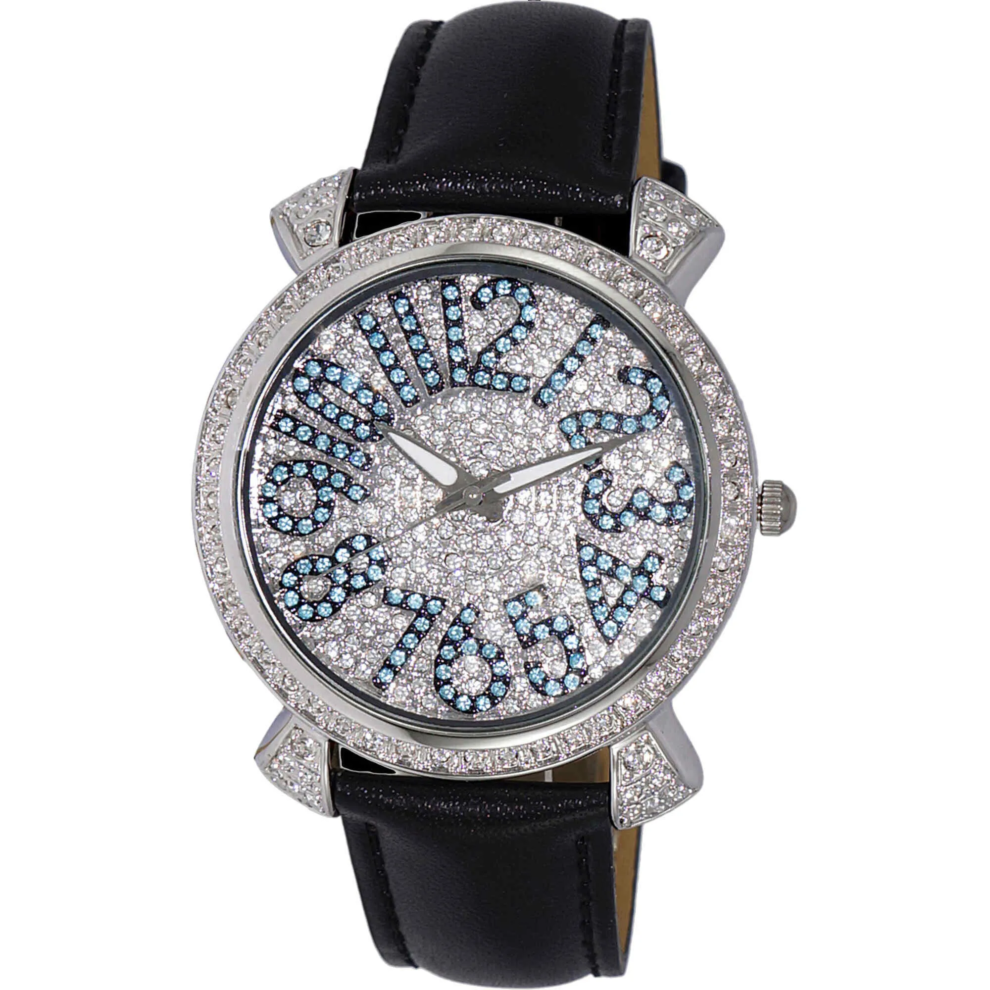 Adee Kaye Women's Watch - Flushy White and Silver Dial Leather Strap | AK2001-LBU