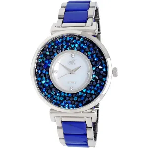 Adee Kaye Women's Watch - Pisa Quartz Blue and White Mop Dial Bracelet | AK8661