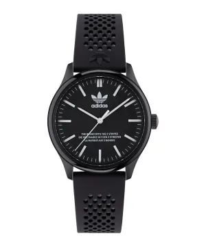 Adidas Code One 40mm Black Dial Black Silicone Strap Watch AOSY23031