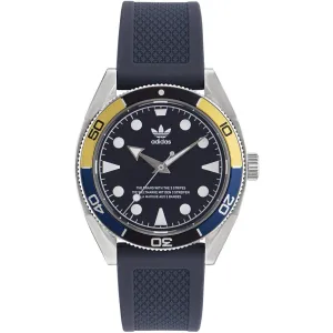 Adidas Men's Watch - Originals Quartz Navy Blue Dial Silicone Strap | AOFH23006