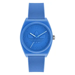 Adidas Project Two 38 Blue Dial Resin Watch AOST22033