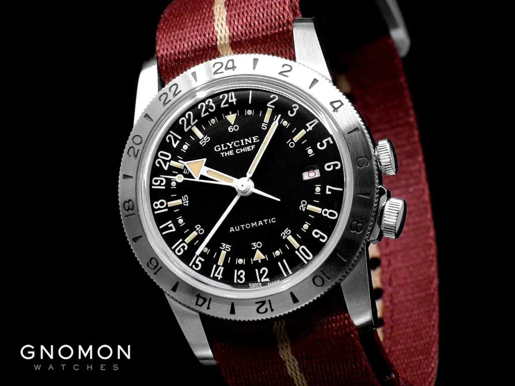 Airman ??The Chief?? GMT Black - Military Nylon Strap Ref. GL0472