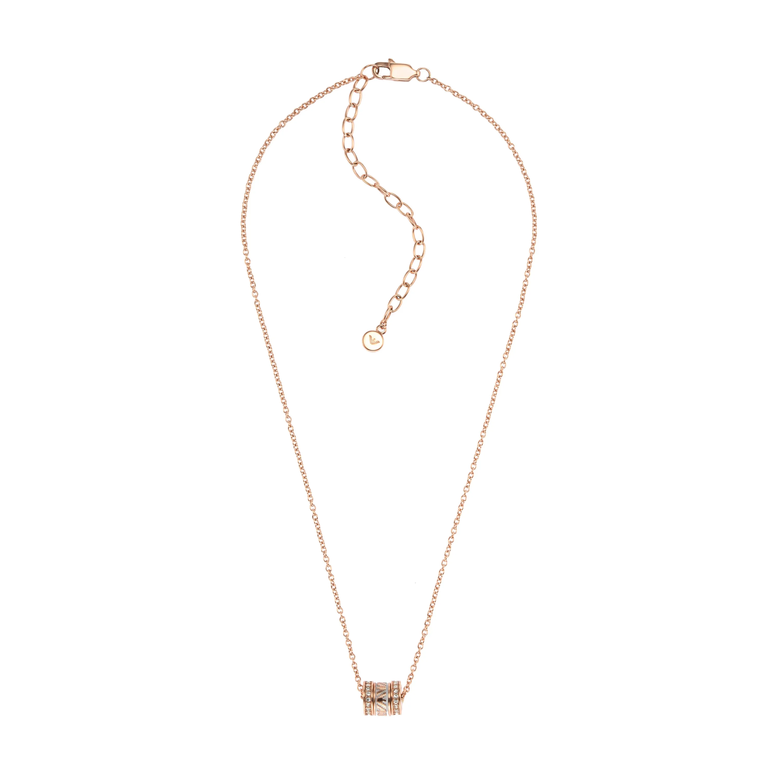 Armani Elegant Rose Gold Crystal Necklace EGS2973221