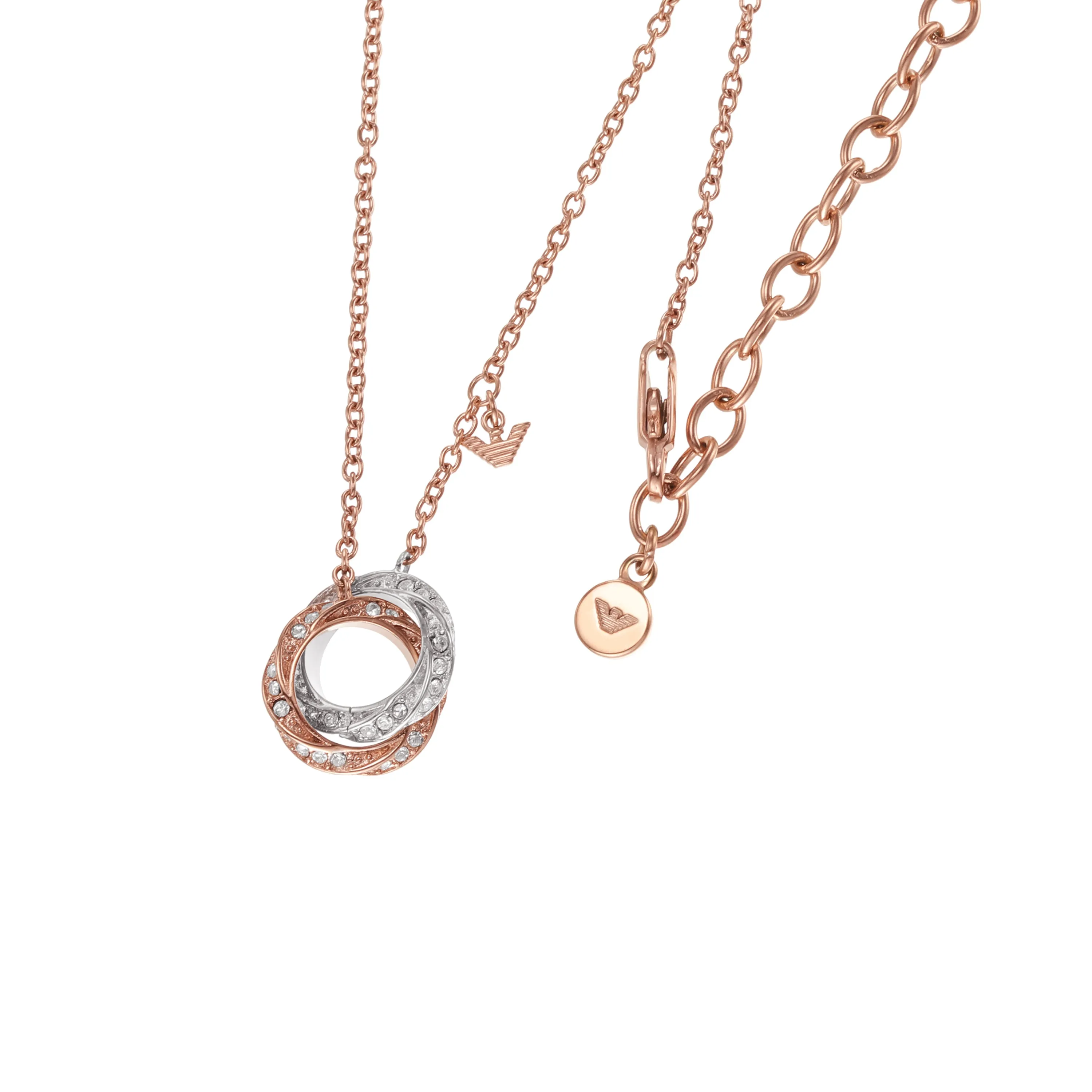 Armani Elegant Two Tone Crystal Necklace EGS3004221