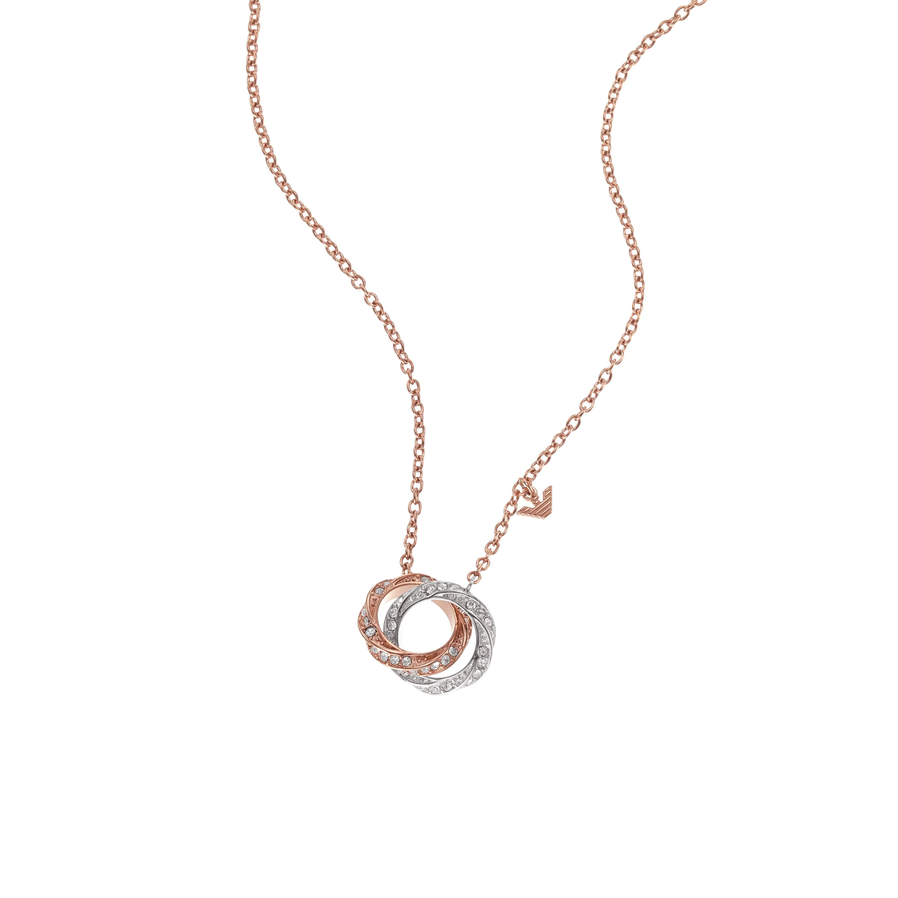 Armani Elegant Two Tone Crystal Necklace EGS3004221
