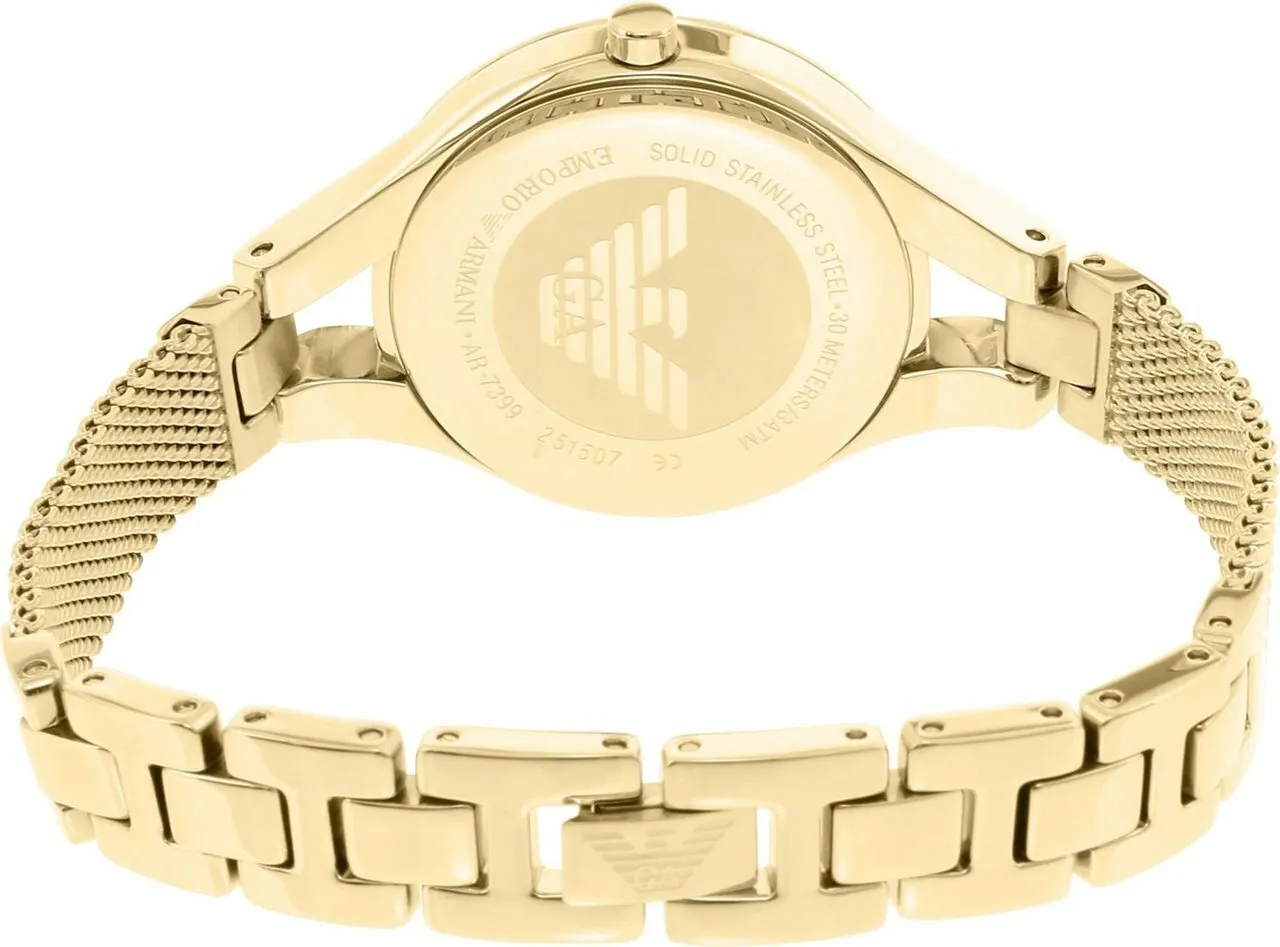 Armani Emporio Classic Gold-Tone Ladies Watch Model AR7399