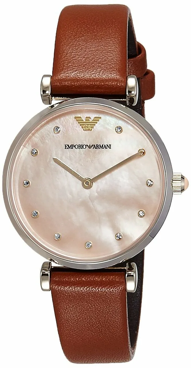 Armani Emporio Ladies Retro Leather Watch Luxurious Design AR1960