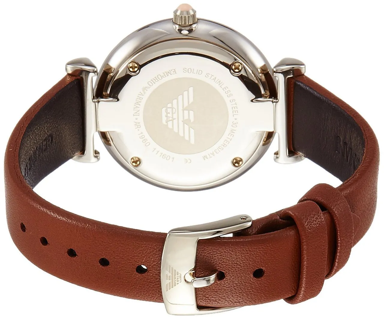 Armani Emporio Ladies Retro Leather Watch Luxurious Design AR1960