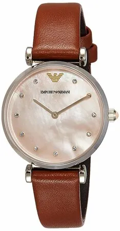 Armani Emporio Ladies Retro Leather Watch Luxurious Design AR1960