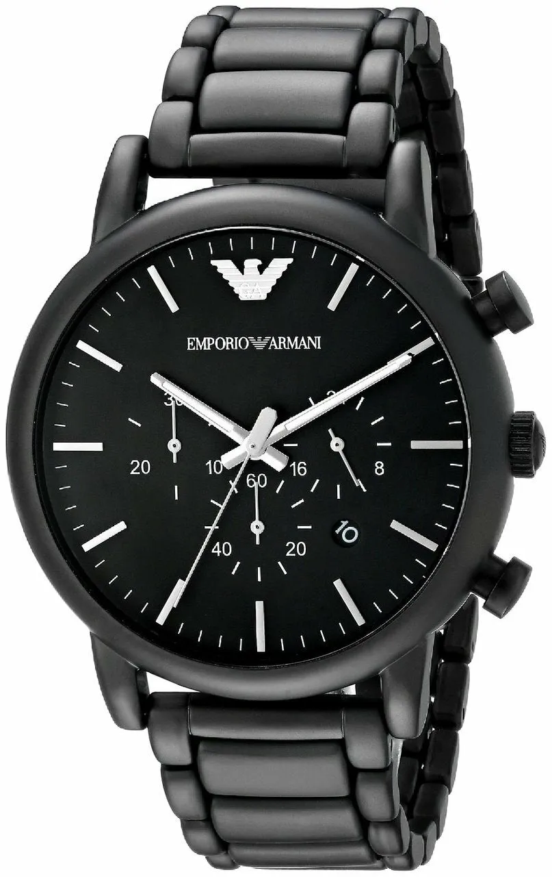 Armani Emporio Men's Black Chronograph Watch AR1895