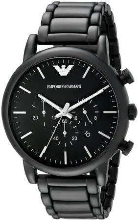 Armani Emporio Men's Black Chronograph Watch AR1895