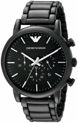 Armani Emporio Men's Black Chronograph Watch AR1895