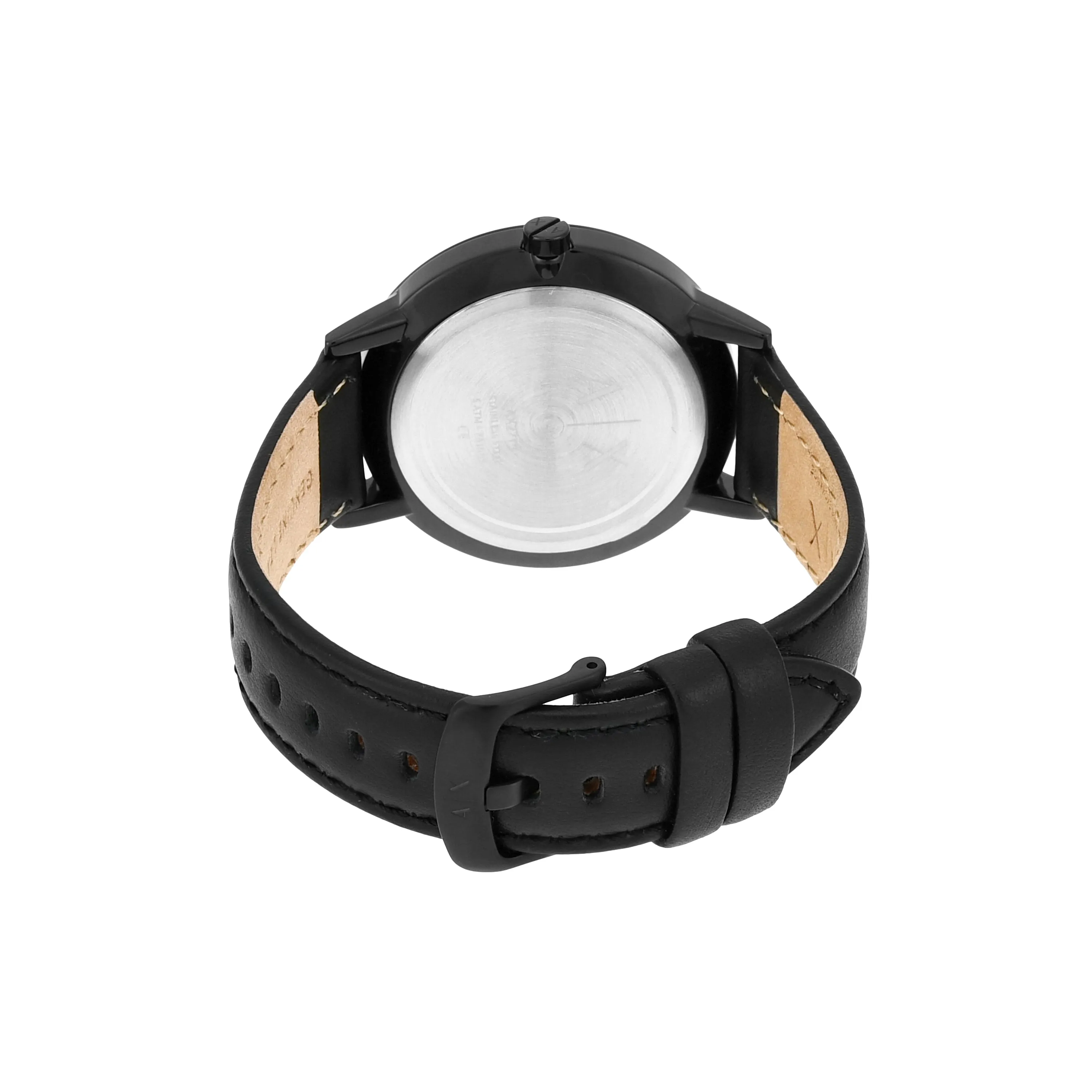 Armani Exchange All Black Leather Men's Watch Cayde AX2719