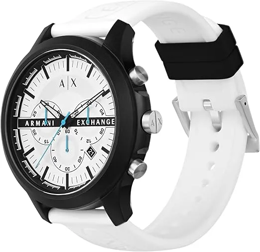 Armani Exchange AX2435 C Men's Hampton Chronograph White Silicone Watch