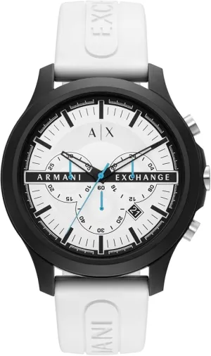 Armani Exchange AX2435 C Men's Hampton Chronograph White Silicone Watch