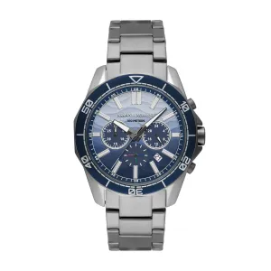 Armani Exchange Chronograph Blue Dial Gunmetal Stainless Steel Watch AX1967