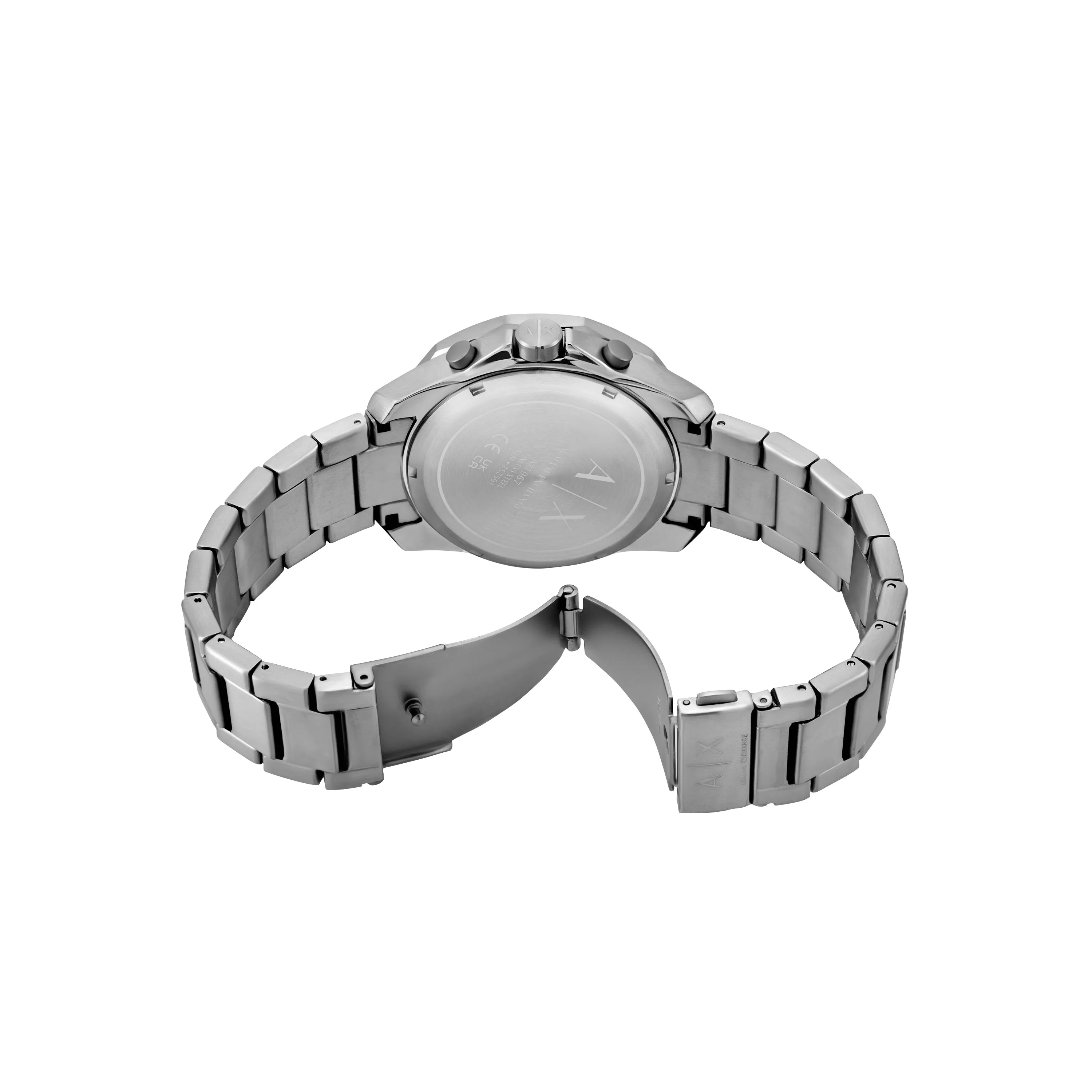 Armani Exchange Chronograph Blue Dial Gunmetal Stainless Steel Watch AX1967