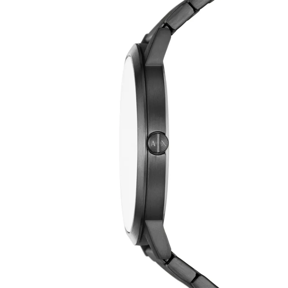 Armani Exchange Two-Hand Black Stainless Steel Watch AX2872