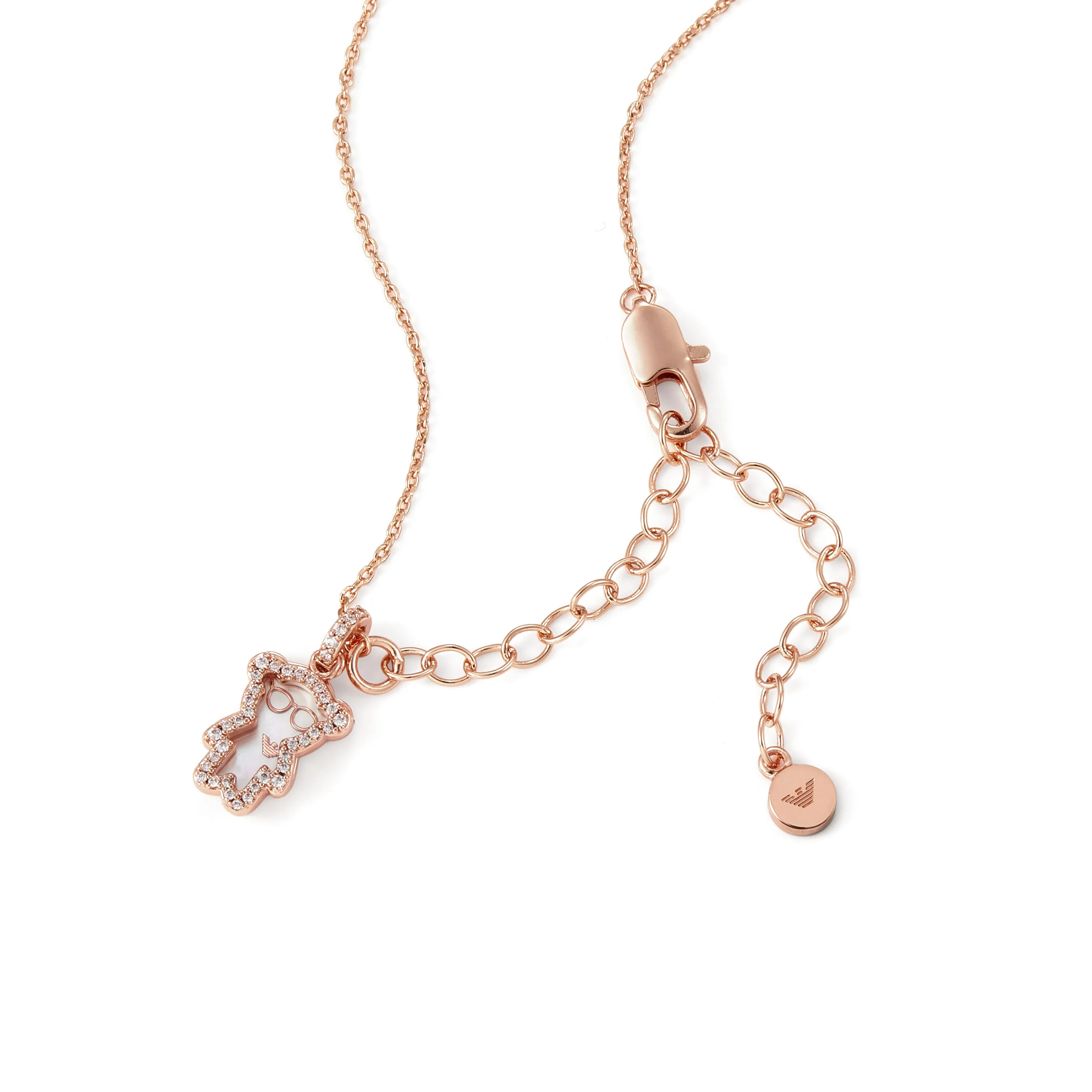Armani Exquisite Rose Gold Mother of Pearl Necklace EGS3114221