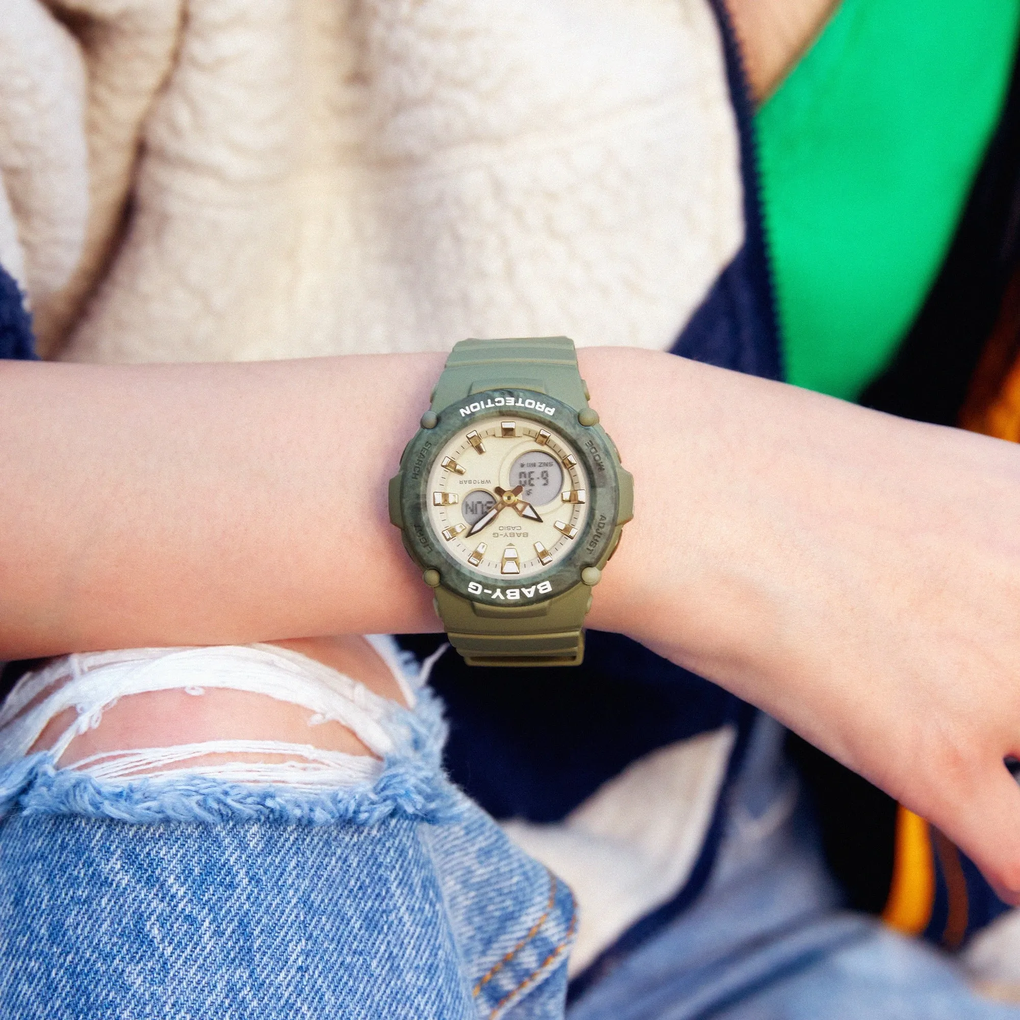 Baby-G DUO Outdoor Green Resin Band Watch BGA275M-3A