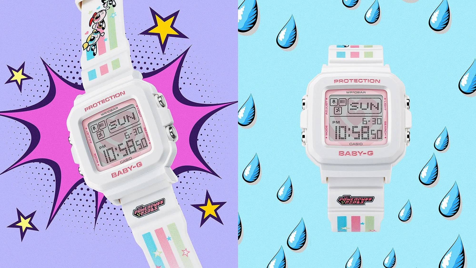Baby G Powerpuff Girls Collaboration Resin Band Watch BGD10KPP-7D