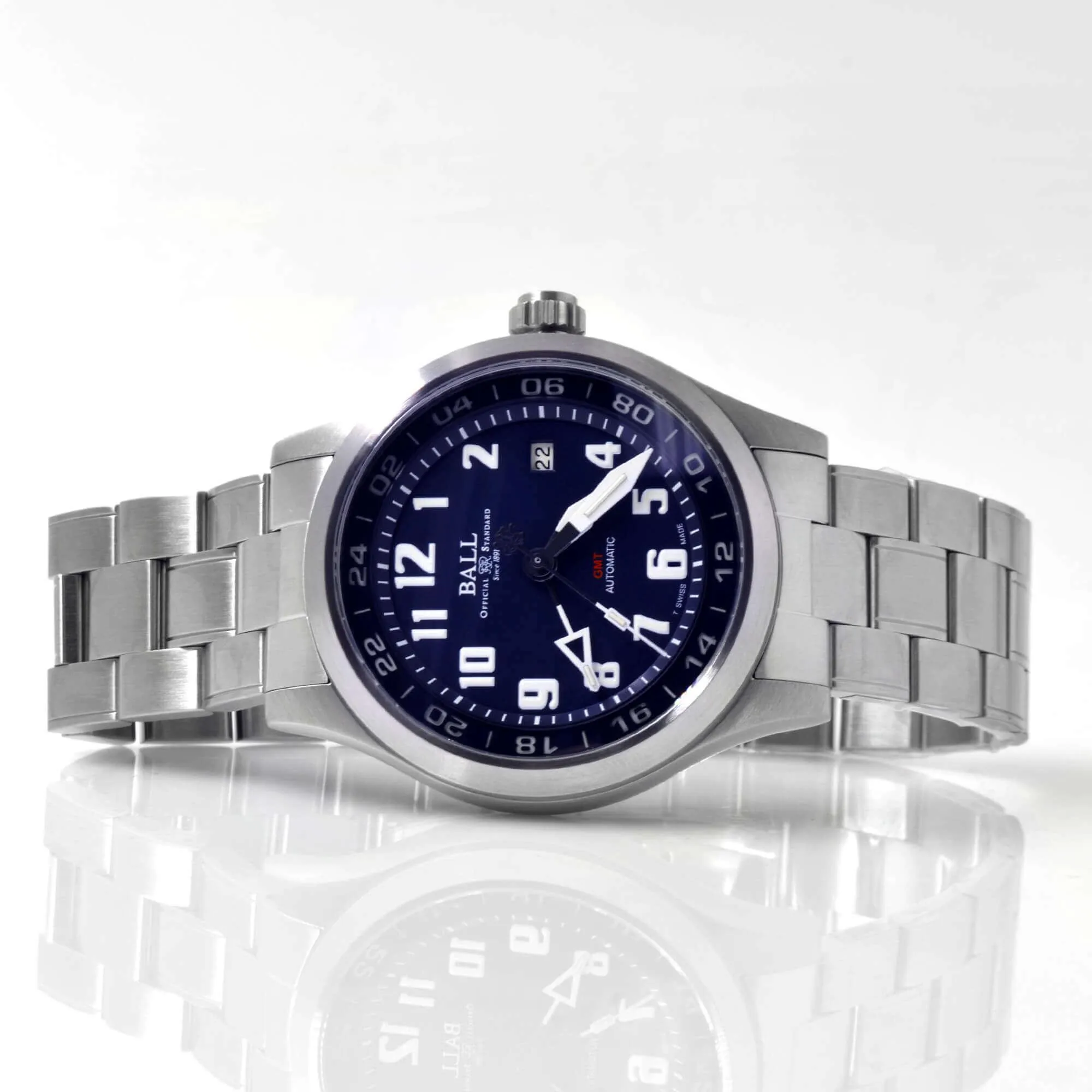 Ball Men's Automatic Watch - Engineer III Blue Dial Silver Bracelet | GM1086C-S3-BE