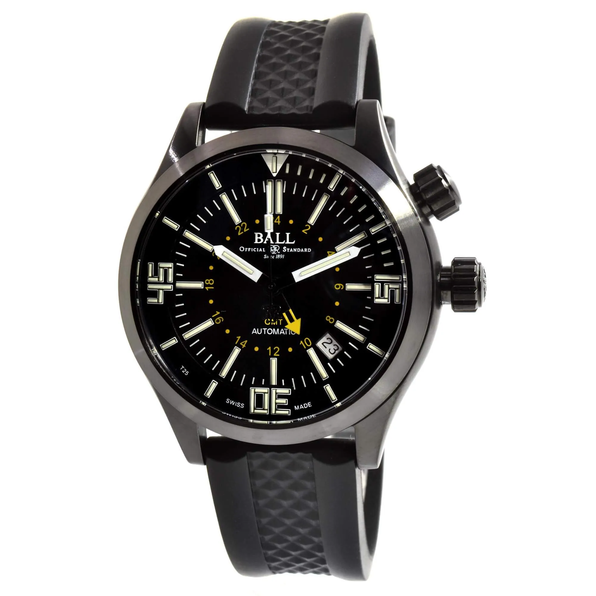Ball Men's Automatic Watch - Engineer Master II Diver Black Strap | DG1020A-P3AJ-BK
