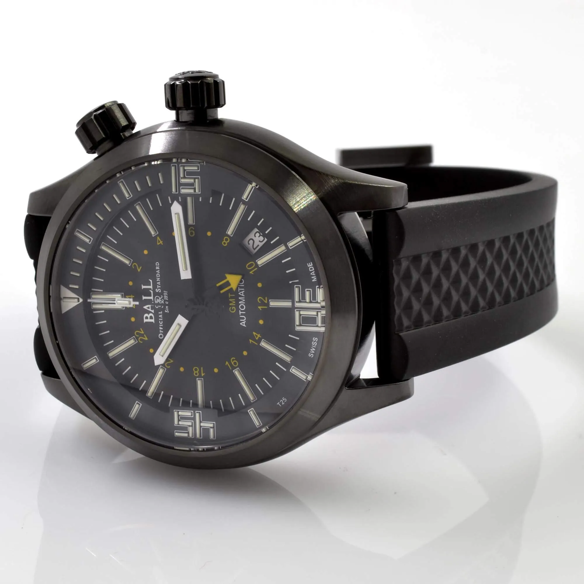 Ball Men's Automatic Watch - Engineer Master II Diver Black Strap | DG1020A-P3AJ-BK