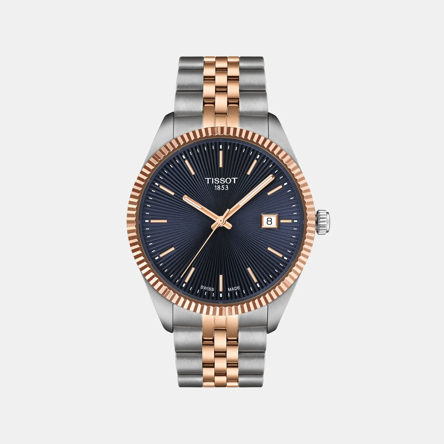 Ballade Men Quartz Blue Dial Analog Stainless Steel Watch T1564102204100
