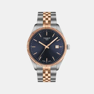 Ballade Men Quartz Blue Dial Analog Stainless Steel Watch T1564102204100