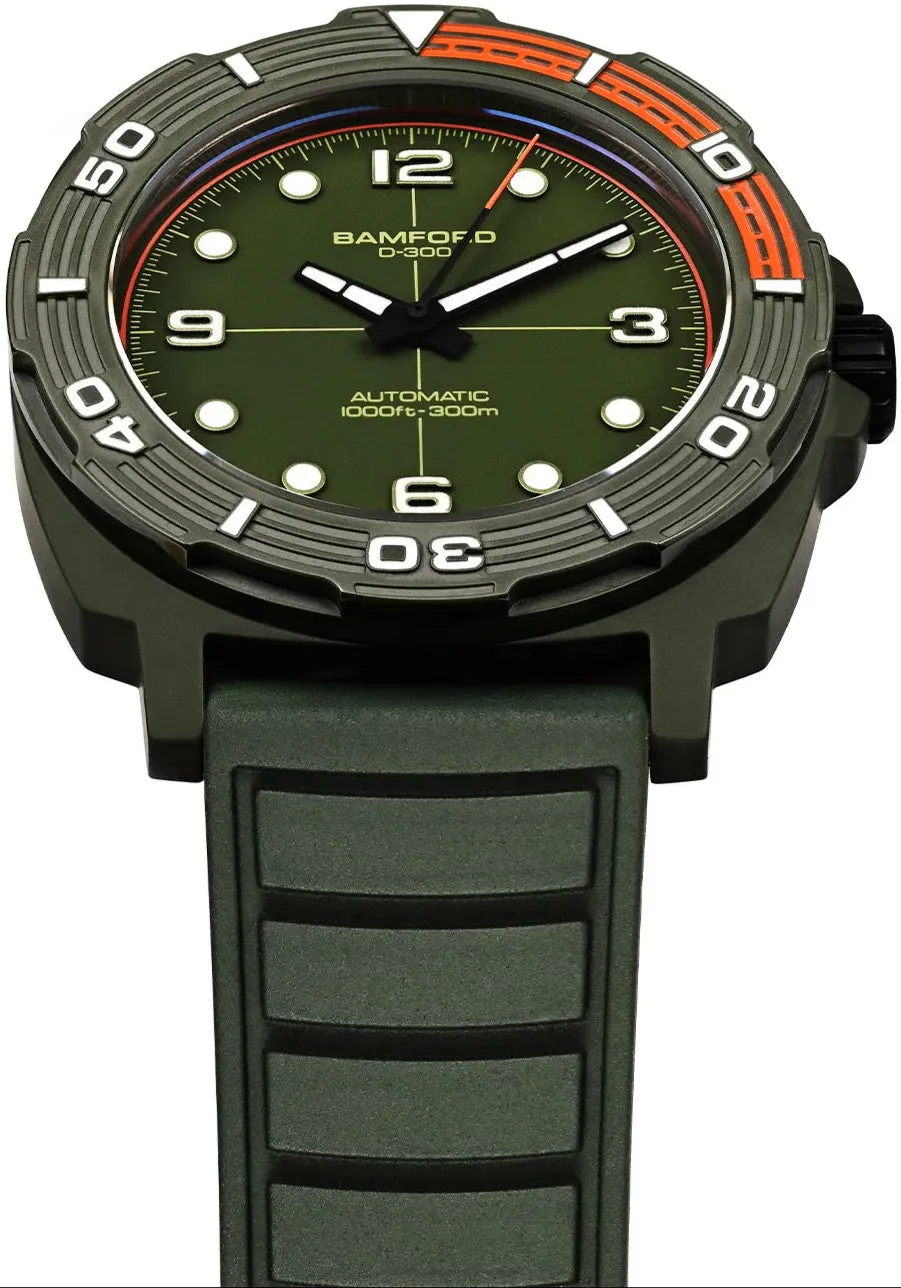 Bamford D-300 Matte Green Ceramic Watch