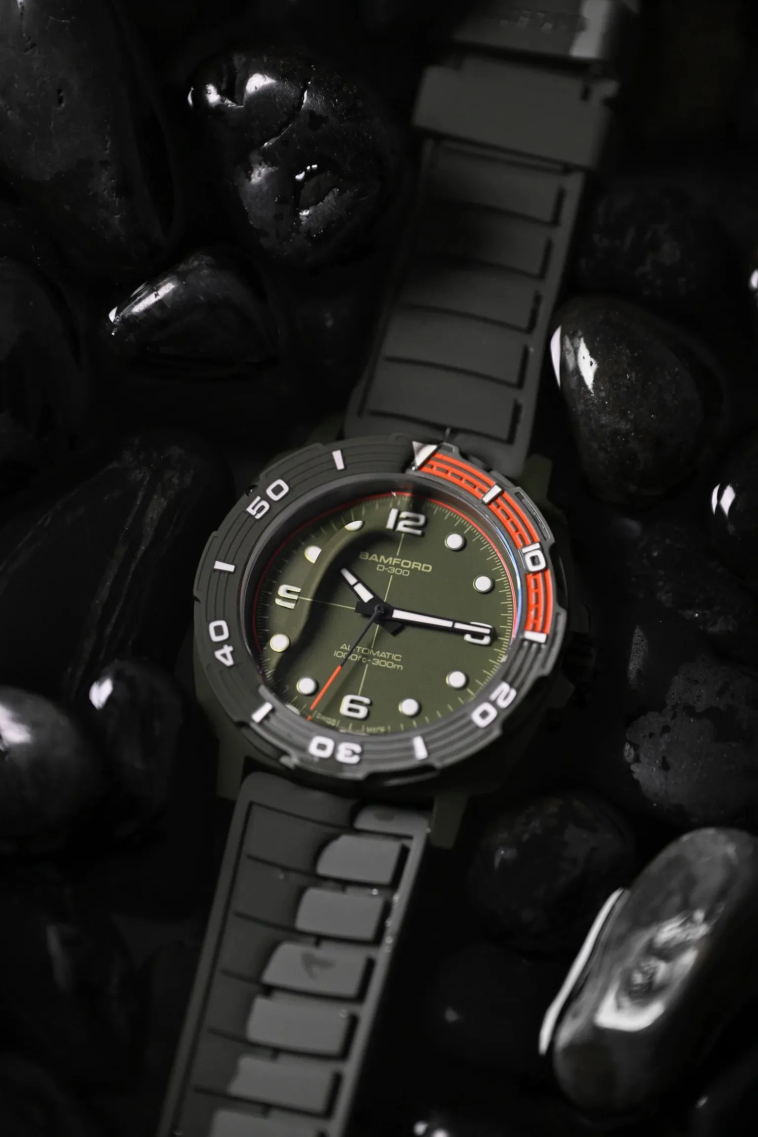 Bamford D-300 Matte Green Ceramic Watch