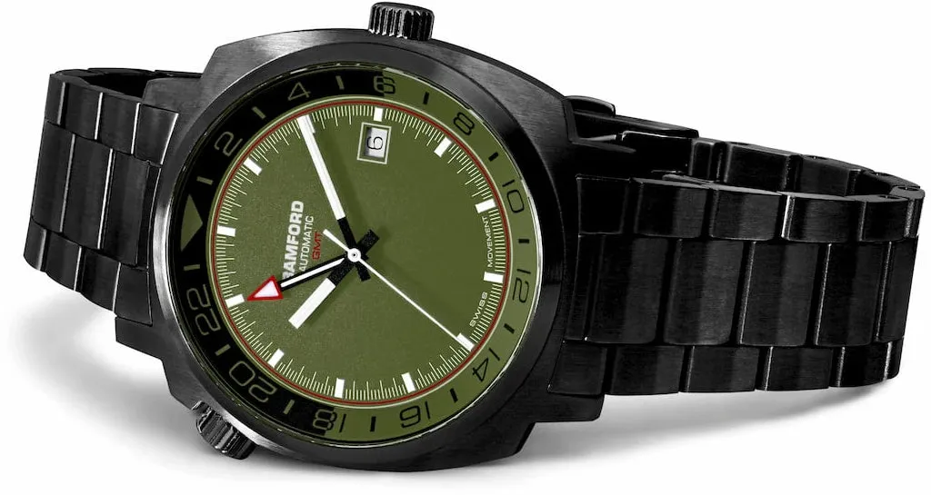 Bamford GMT Commando Blacksteel Watch