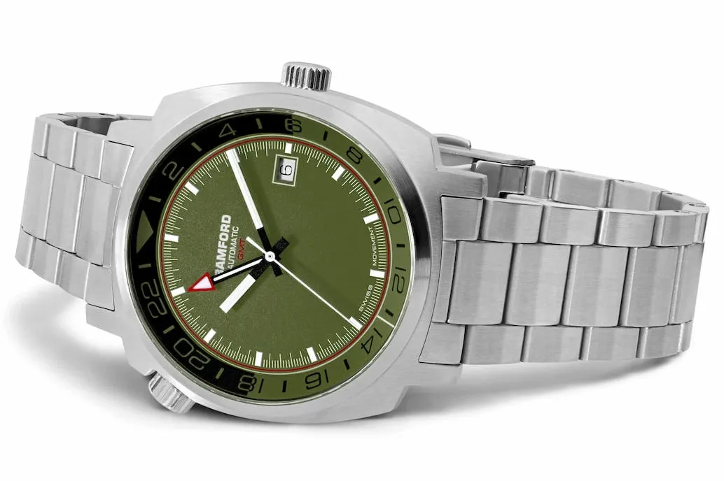 Bamford GMT Steel California Green Black Watch