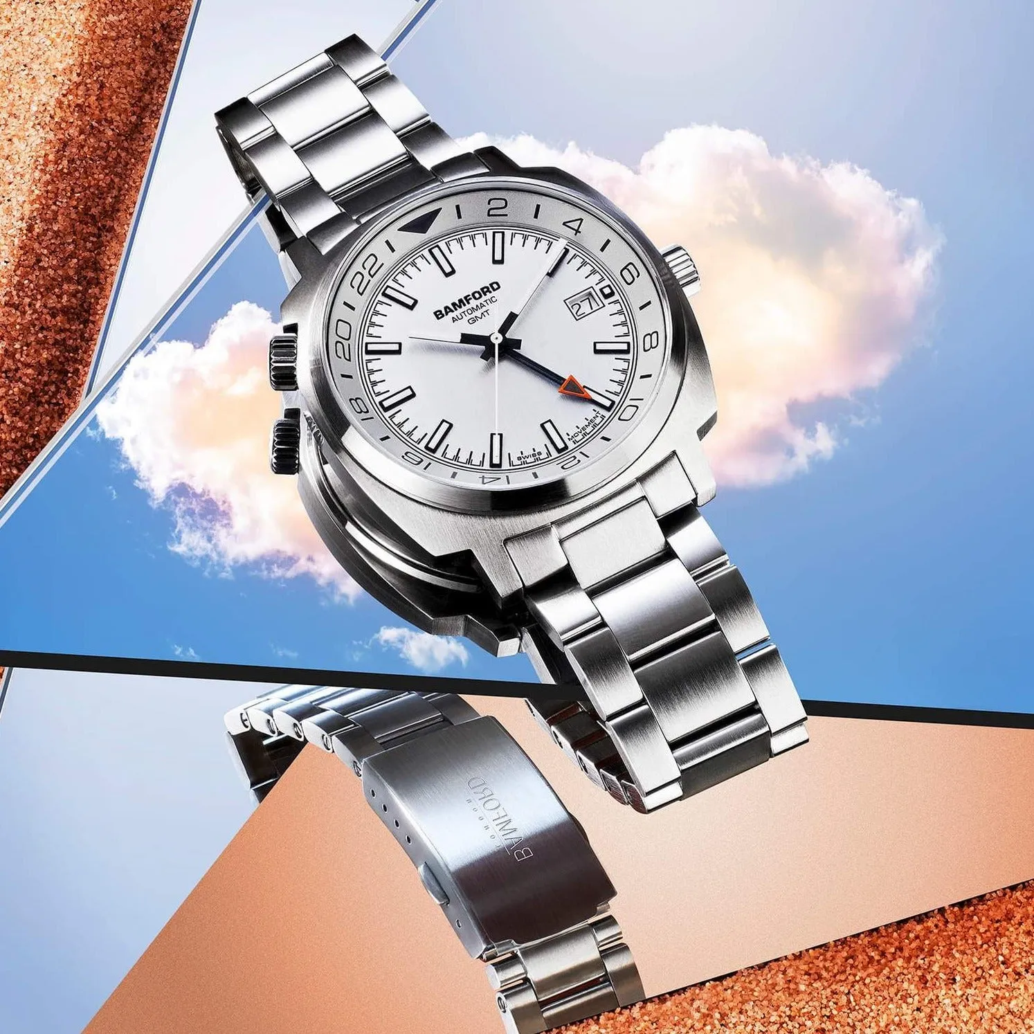 Bamford GMT Steel Mirrage Watch