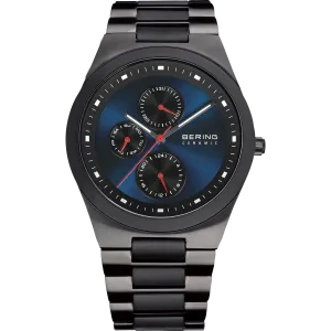 Bering - Gents Titanium Ceramic Bezel Blue Dial Watch