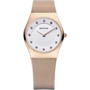 Bering - Ladies Rose Gold & Swarovski Elements Mesh Strap Watch