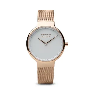 Bering - Max Ren Polished Rose Gold, Rose Gold Mesh 31mm