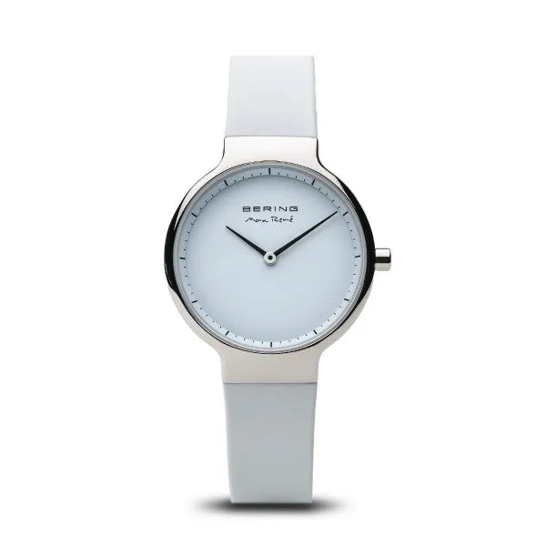 Bering - Max Ren Polished Silver, White 31mm