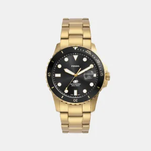 Blue Dive Men Quartz Black Dial Analog Stainless Steel Watch FS6035