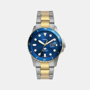 Blue Dive Men Quartz Blue Dial Analog Stainless Steel Watch FS6034