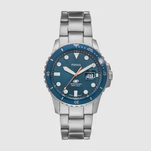 Blue Dive Men Quartz Blue Dial Analog Stainless Steel Watch FS6050