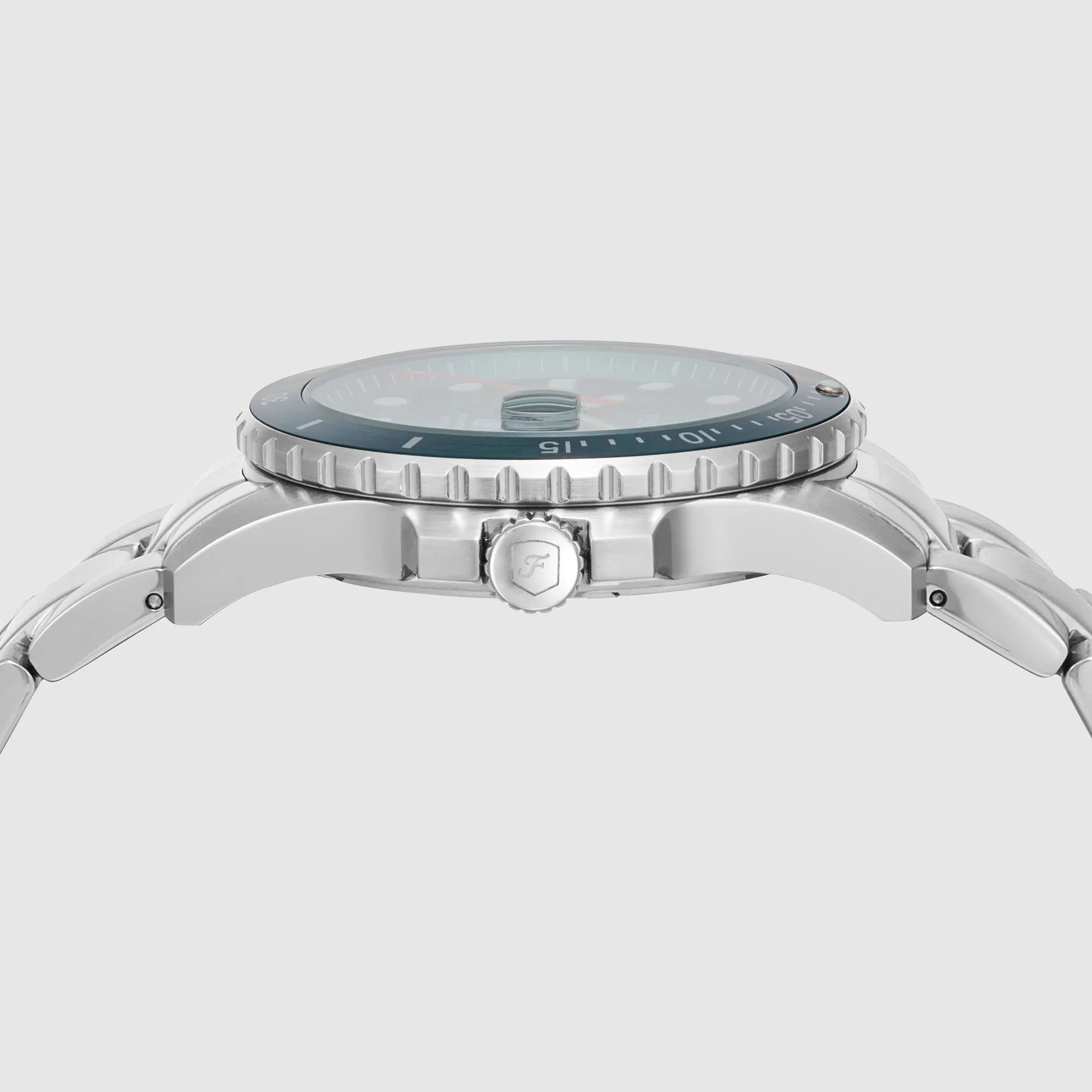 Blue Dive Men Quartz Blue Dial Analog Stainless Steel Watch FS6050