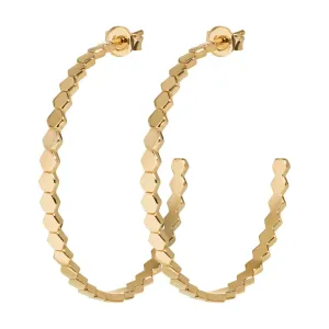Boucles d'oreilles CLUSE Essentielle Gold All Hexagons Hoop CLJ51008