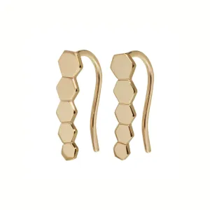 Boucles d'oreilles CLUSE Essentielle Gold Hexagon Ear Climber CLJ51010