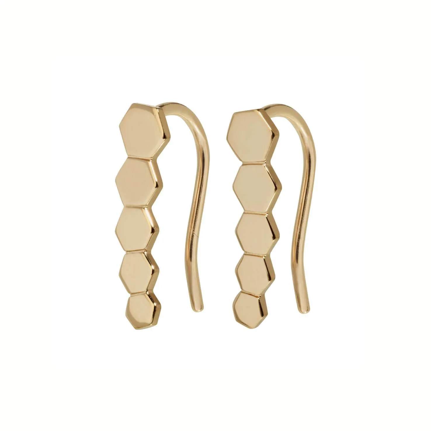 Boucles d'oreilles CLUSE Essentielle Gold Hexagon Ear Climber CLJ51010