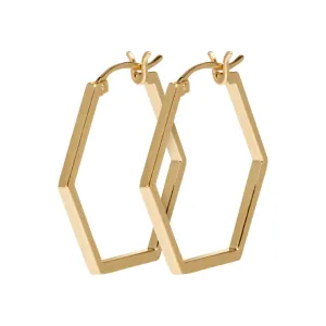 Boucles d'oreilles CLUSE Essentielle Gold Hexagonal Hoop CLJ51004