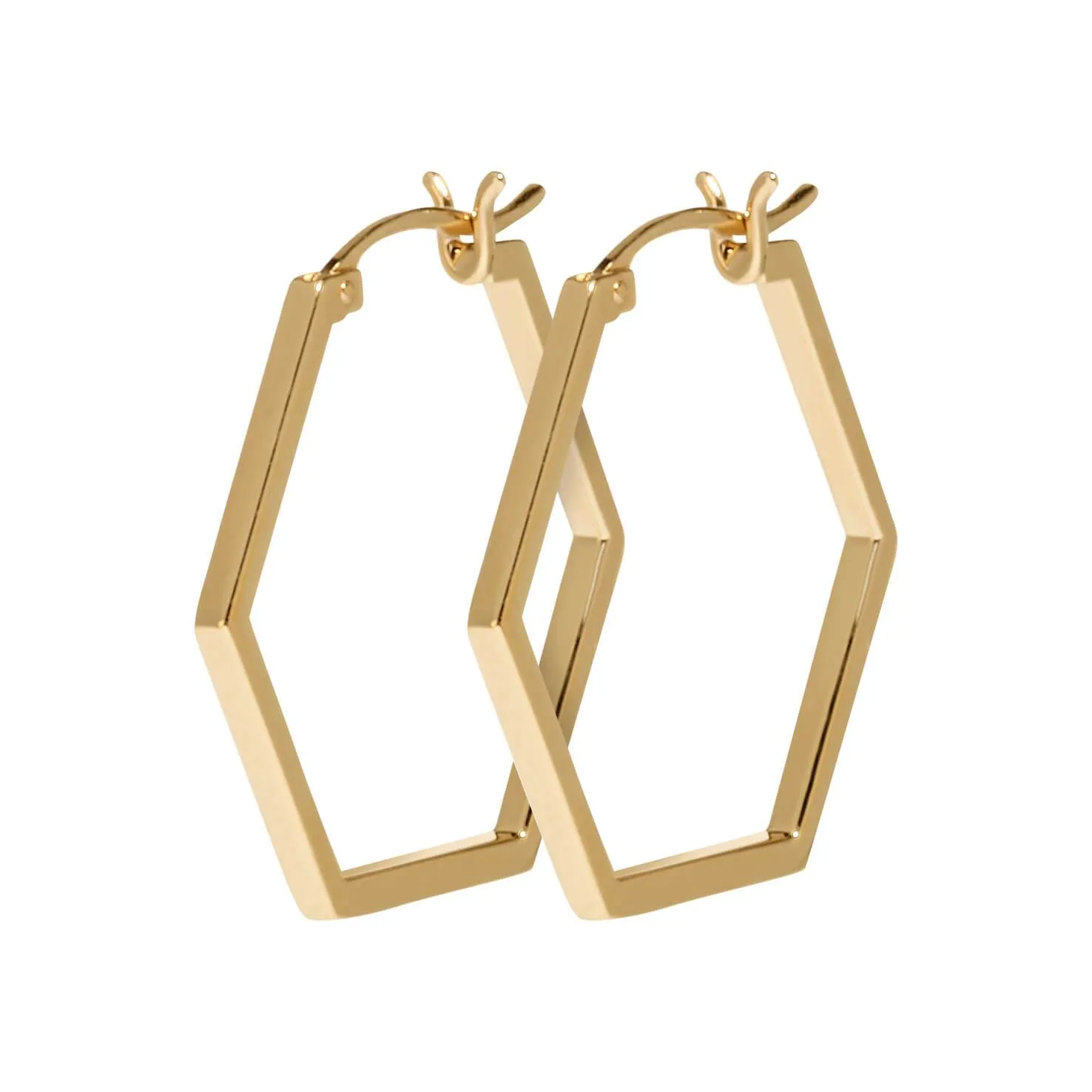 Boucles d'oreilles CLUSE Essentielle Gold Hexagonal Hoop CLJ51004