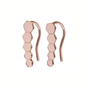 Boucles d'oreilles CLUSE Essentielle Rose Gold Hexagon Ear Climber CLJ50010
